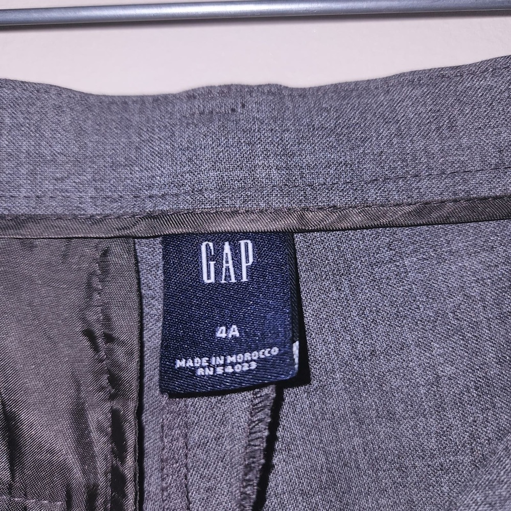 Gap Wool Blend Gray Dress Pants Size 4 Career Business Mid Rise - Picture 4 of 5